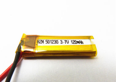 China De kleine Batterij van het het Lithiumpolymeer van 3.7v 501230 120mah voor Blauwe Tandoortelefoon leverancier