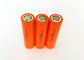 Oranje 18650 Batterij Met platte kop, Ionenbatterij van LEIDENE de Lichte 3,7 Li van V 2000mah leverancier